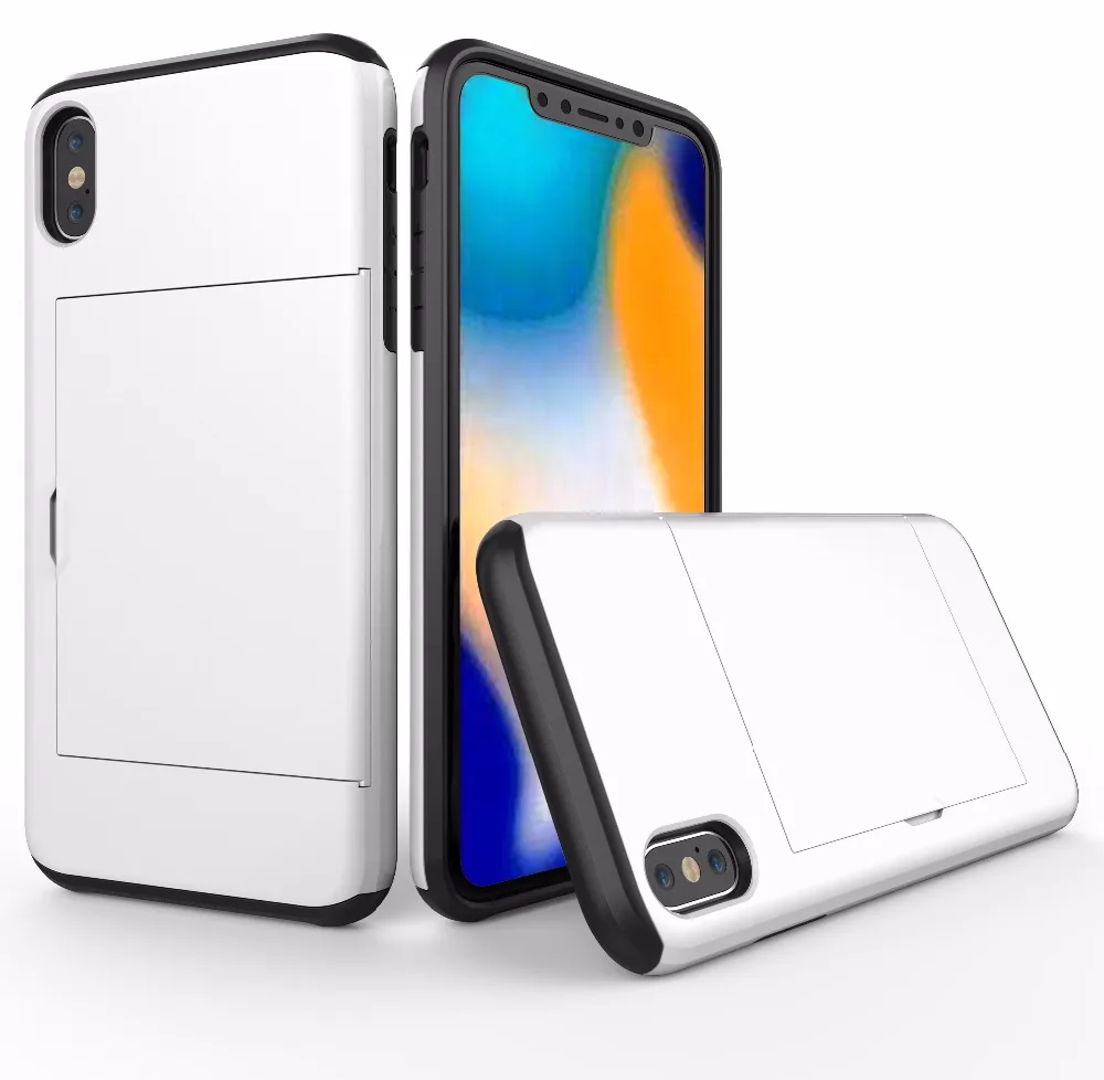 50pcs/lot Free shipping 11colours Spigen card TPU+PC