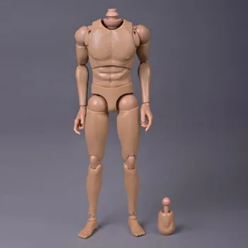 

1/6 Scale Asian Male Narrow Shoulder Man Boy Yellow Skin Color Action Figure Body Muscles Male Solider 12' Body Figure Accessory