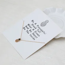 Минималистский Ожерелье с ананасом для Для женщин колье золотого цвета заявление Цепочки и ожерелья с Желание карты модные ювелирные украшения, бижутерия, подарки