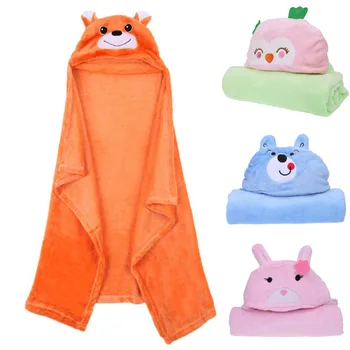

baby hooded bathrobe bath towel Kids fleece receiving blanket Newborn hold Baby Towel with hood Kids Bath Robe Infant Towel