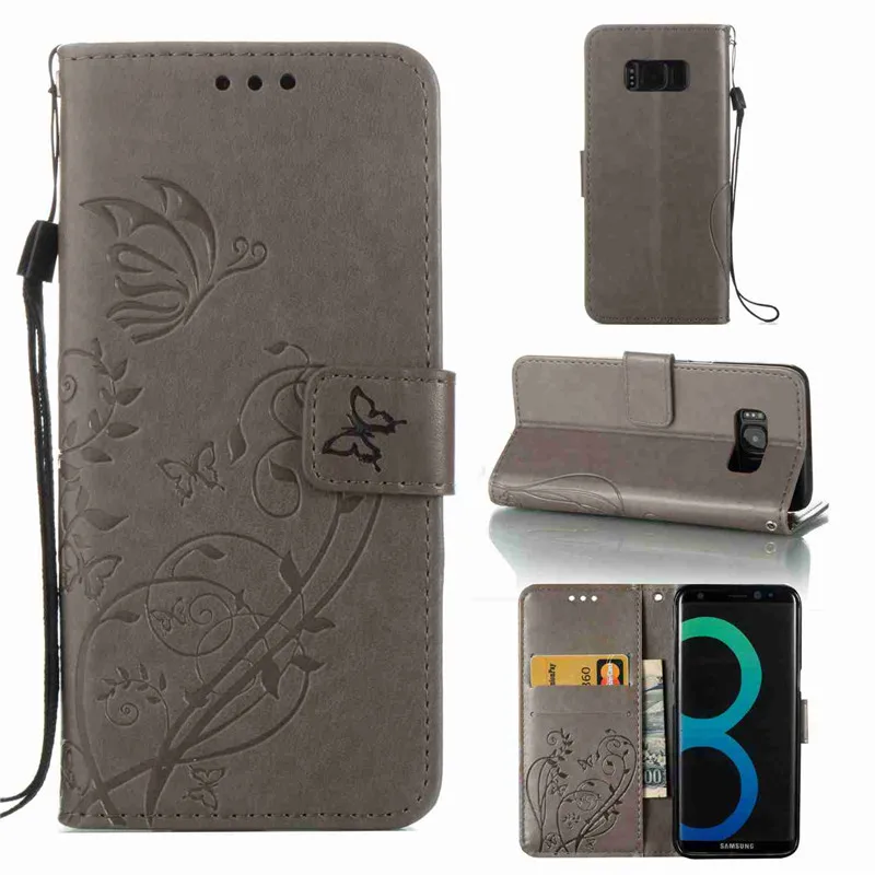 

For Samsung S8 Luxury Flip Embossed Leather Stand Case For Samsung Galaxy S8 G950F G950 SM-G950F Cover Book Style Case 5.8 inch