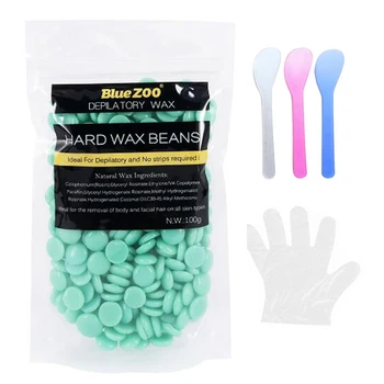 

Painless Hair Remover 100g Wax Beans Depilation Wax Beads Pellet Waxing Face Body Epilator Hair Removal Set No Strip For Womens