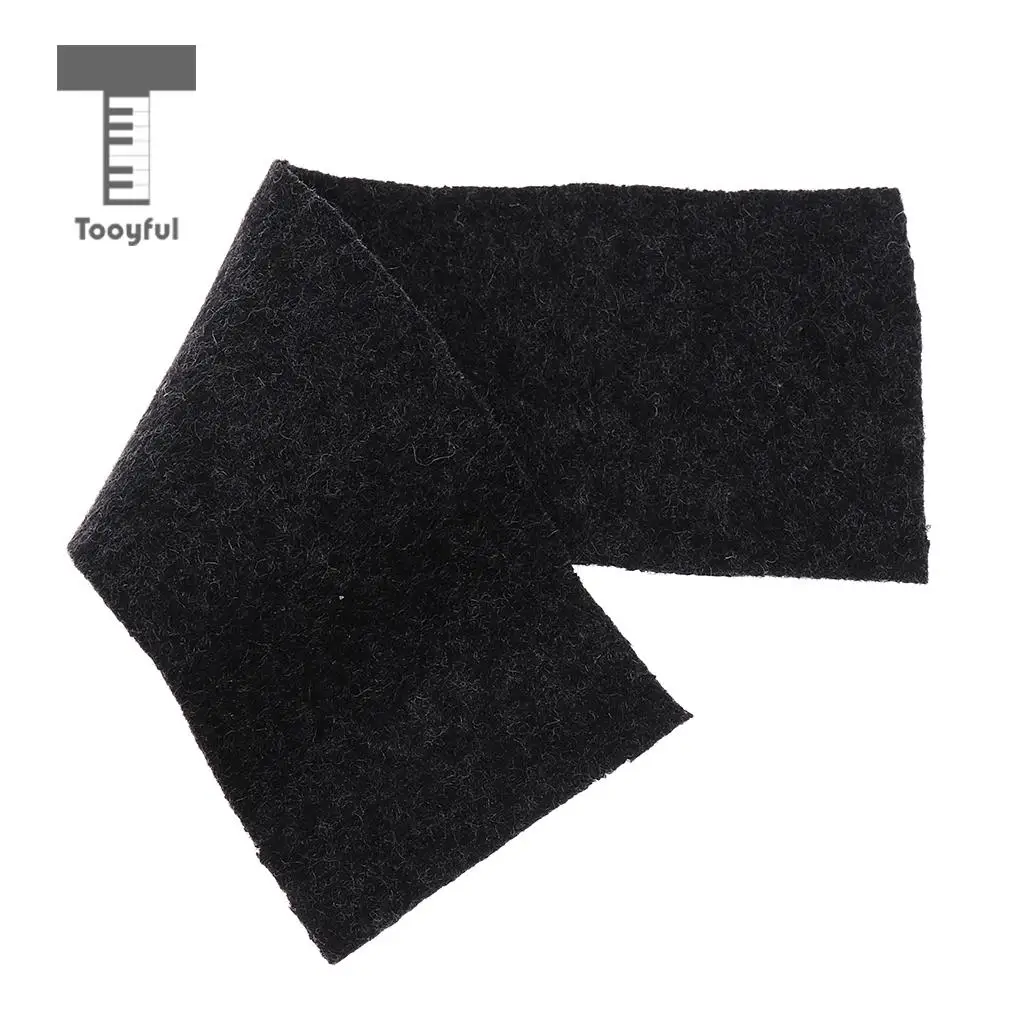 Tooyful Pack of 2 Wool Erhu Silencer Pads Silencing Mats Muffler Erhu Practice Parts Black