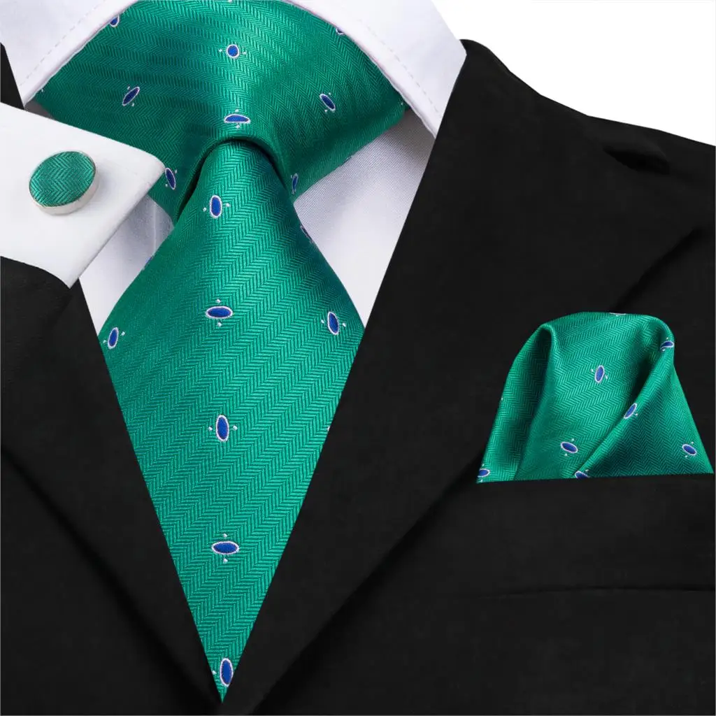 20 видов стилей новые зеленые вечерние свадебные шелковые галстуки для Для мужчин платок галстук роскошные Для мужчин; тканый носовой
