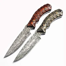 ФОТО pegasi pattern stone wash fixed blade knife 440c steel micarta handle wilderness survival hunting knives tool