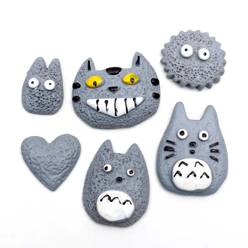 LF 5 шт. искусственная Смола Totoro украшения ремесла с плоским основанием кабошон