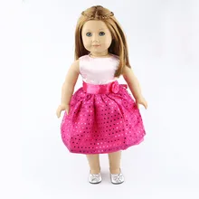 18 inch American girl dolls clothes manually white wedding dresses children Christmas gift free shipping W28