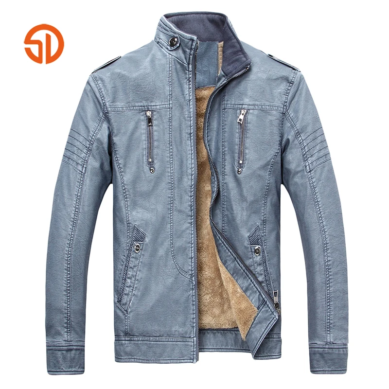 Mens Retro Motorcycle Leather Jacket Pictures