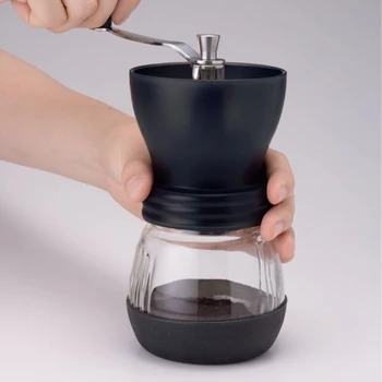 

New Mini Manual Coffee Grinding Machines Adjustable Coffee Mill with rubber loop storage Products Home Washable hand grinder