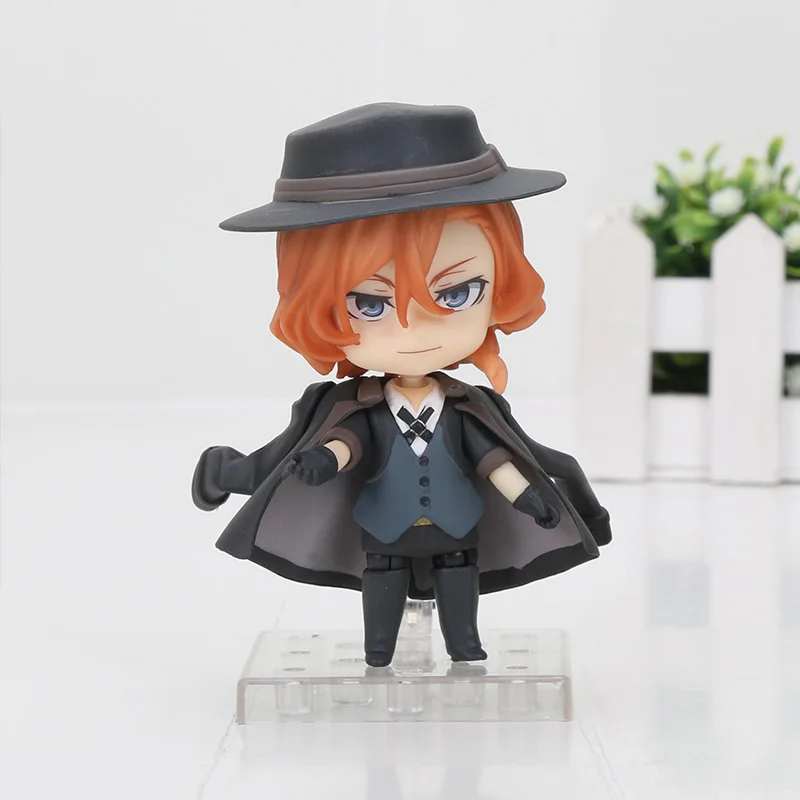 10 см Nendoroid Bungo бродячие собаки 657 676 дазай Осаму накахара чуя фигурка модель игрушки - Цвет: 676 without box