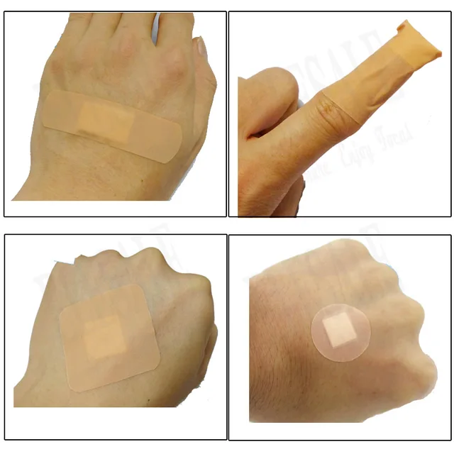 100Pcs/Pack Waterproof Band-Aids Bandages First Aid Medical Anti-Bacteria Wound Plaster Multi Size Home Travel Emergency Kits 4