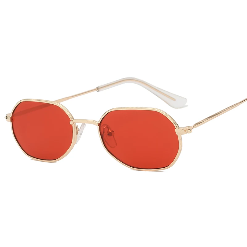

2018 new Women Metal Sunglasses Man Women Metal Hexagon Sun Glasses Female Yellow Pink Lens Glasses Small Frame Shades Eyeglass