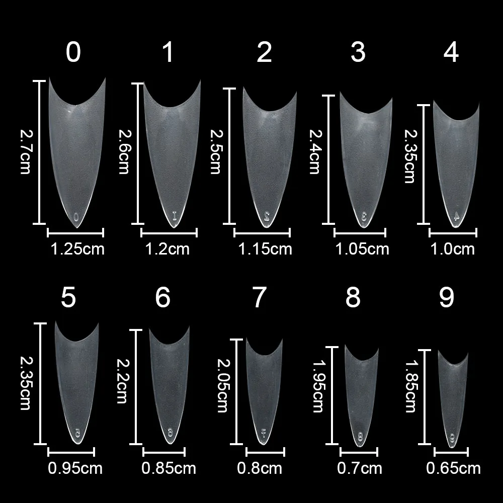 100 шт чистые кончики для ногтей, натуральные/белые стилеты для ногтей, французские искусственные накладные кончики для ногтей, дизайн для украшения ногтей JZJ3011