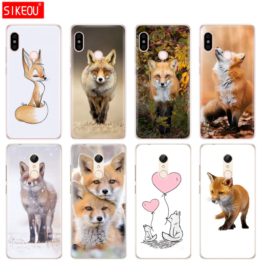 Силиконовый чехол для Xiaomi redmi 5 4 1 1s 2 3 3s pro PLUS note 4X 4A 5A fox|Бамперы| |