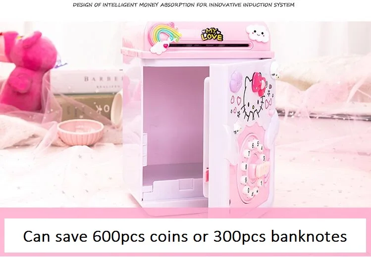 8 model Cartoon Electronic Piggy Bank ATM Password Money Box Cash Coins Saving Box Safe Box Automatic Deposit box Christmas Gift