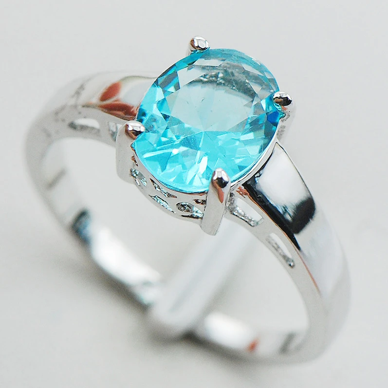 Simulated Aquamarine 925 Sterling Silver Wedding Party Attractive Design Ring Size 5 6 7 8 9 10 11 12 Pr05 Min Order Is 10 Ring Poster Ring Labretring Topaz Aliexpress