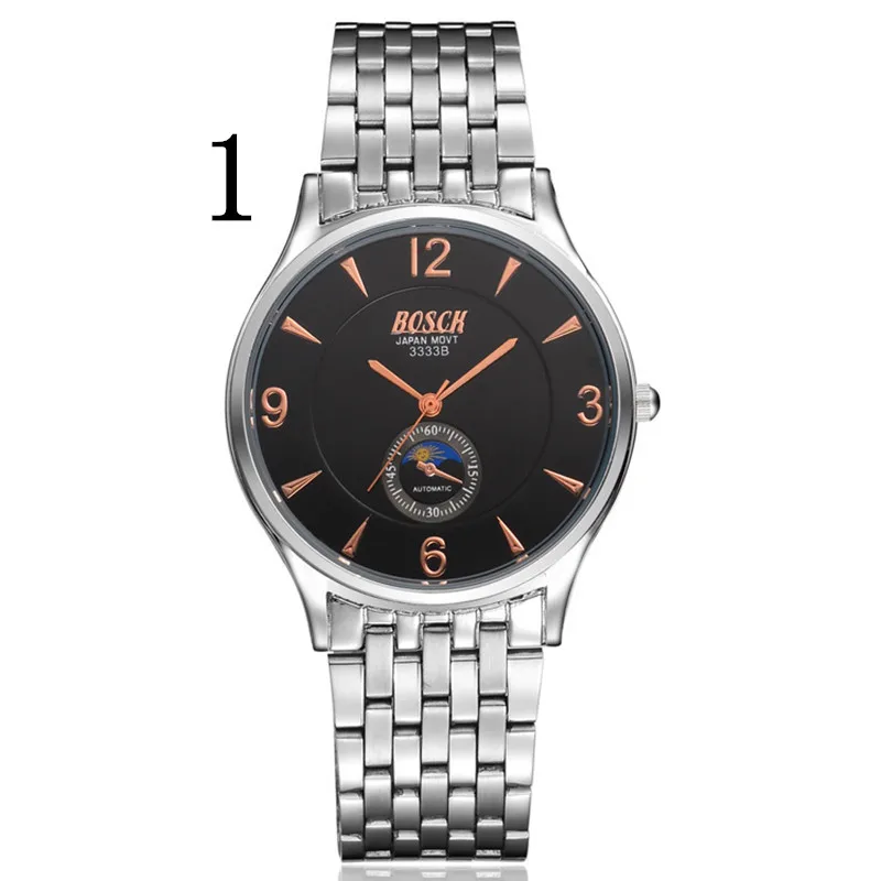 Часы мужские механические часы мужские часы водонепроницаемые Мода 2018 новый световой двойной календарь Мужские часы
