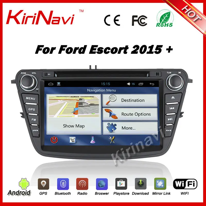 Киринави Android 7,1 Мультимедиа gps для ford ecosport+ HD 1024*600 сенсорный экран навигационная система wifi 3g bluetooth