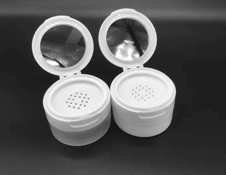 loose powder jar PP 50g 100pcs/lot , jar with sifter,finishing powder with mirror,prickly heat powder jar jewels by jar