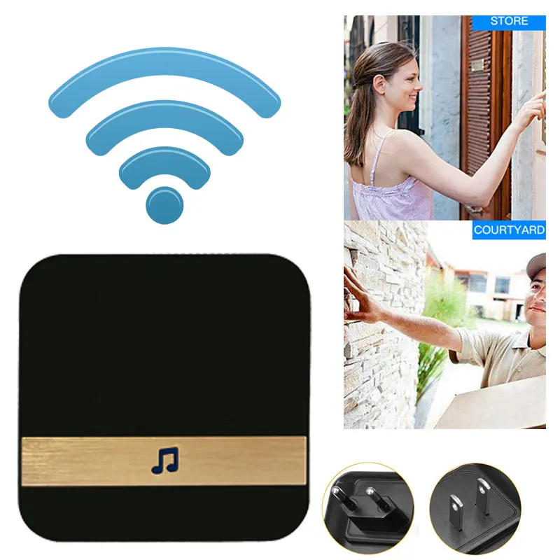 

Smart WiFi Security DoorBell Low Power Consumption Universal 433MHz Visual Doorbell 52 types Music Video doorbell