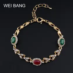 Weibang дамы браслет Романтический Африка, Индия Jewelry интимные Аксессуары Винтаж узор дизайн инкрустированные полимерный браслет Прямая
