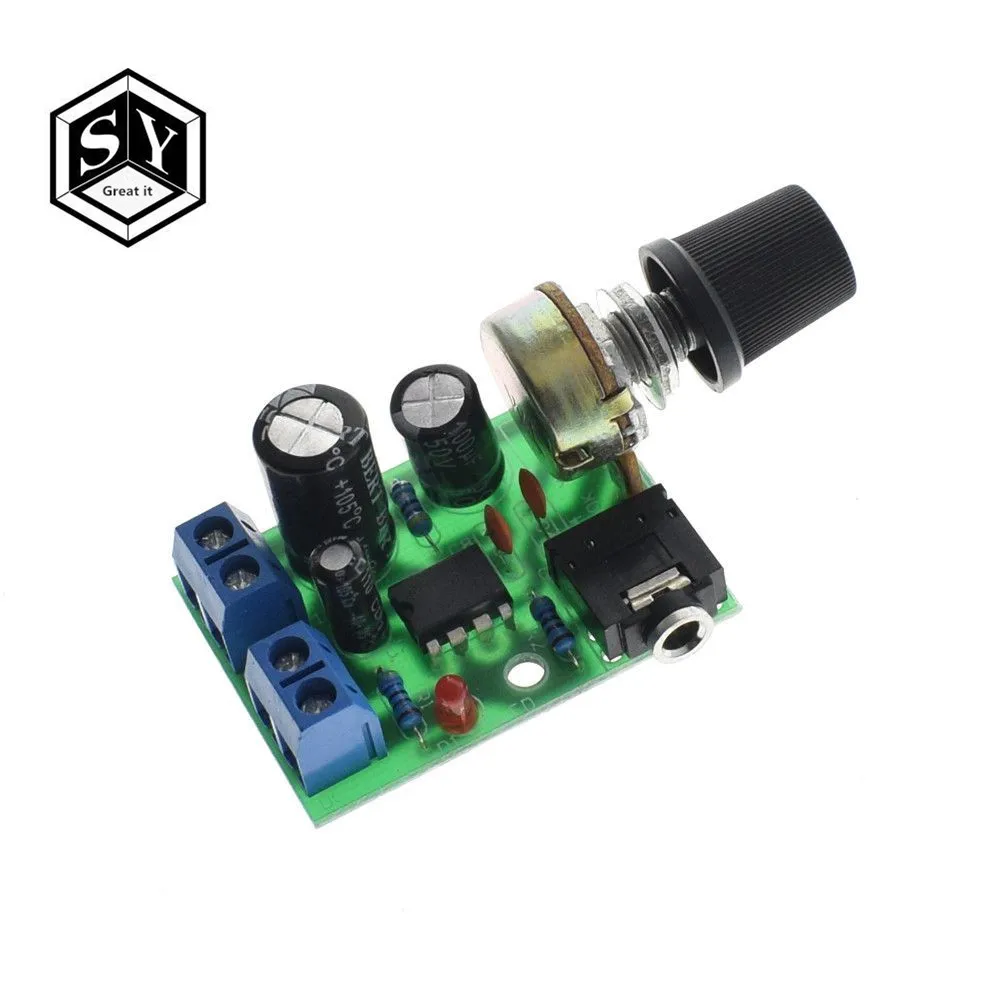 

1PCS Graet IT New Arrival LM386 Audio Power Amplifier Board DC 3V~12V 5v Mini AMP Module Adjustable volume