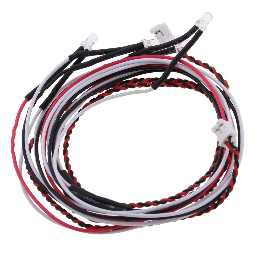 4 Leds Yellow Turn Light Lamps with Rearview Mirror for 1:10 Remote Control Vehicle Models