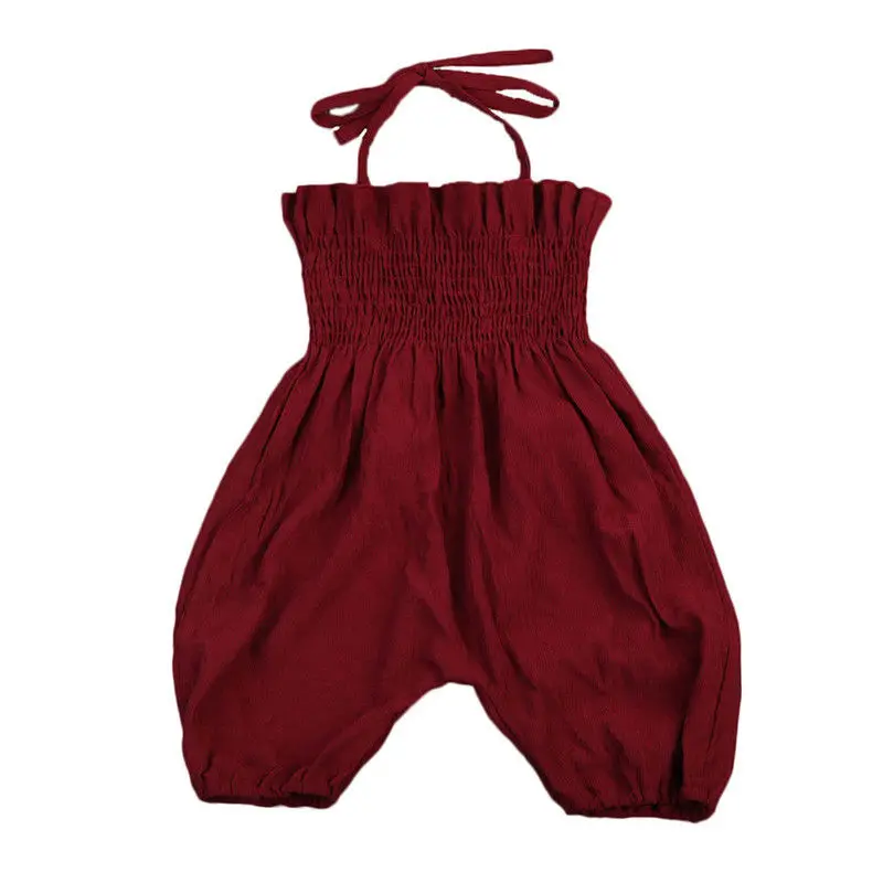 

2018 Hot Toddler Kids Baby Girls Sleeveless Romper Lace-up Corset Jumpsuit Long Pant Outfits Set f