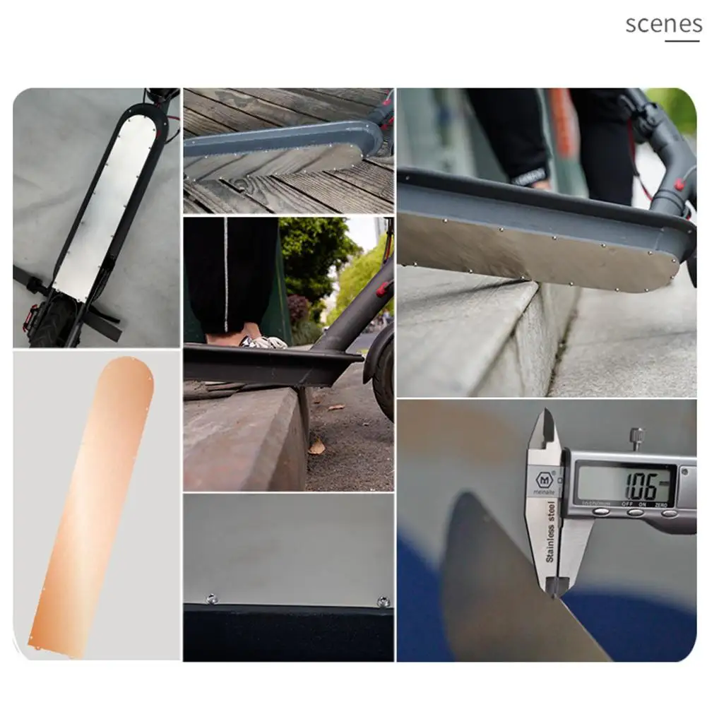 Scooter Accessories For Xiaomi Mijia M365 Pro Bottom Battery Cover Stainless Steel Anti-collisio M 365 Plate Guard Chassis Armor