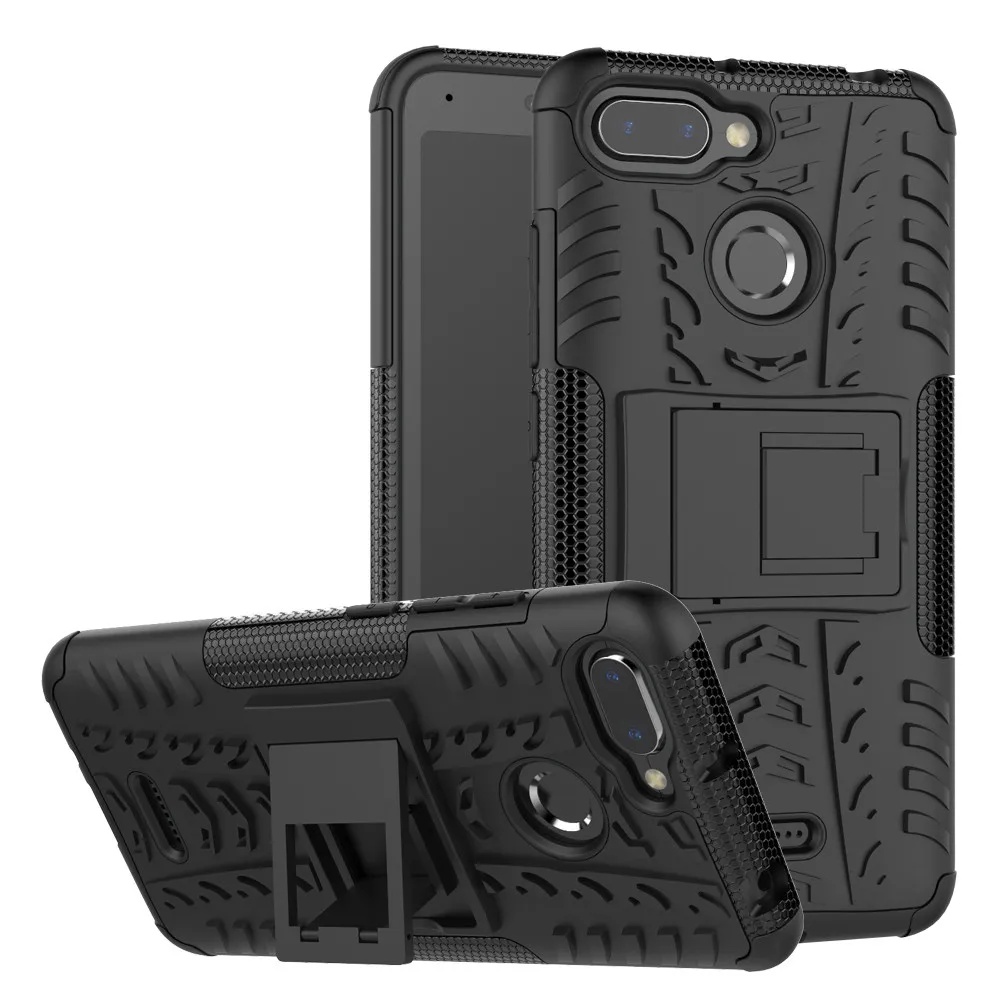 Чехол подставка для Redmi 6A 5A 4A силиконовый бампер пластиковый жесткий чехол с