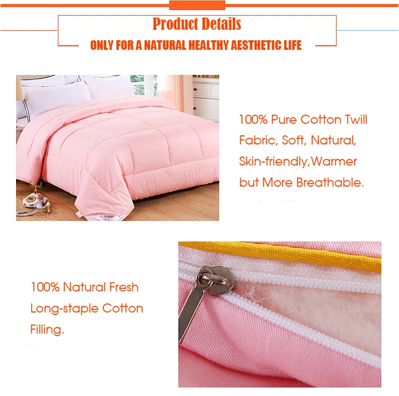 100% Natural Cotton Quilted Comforters   a15