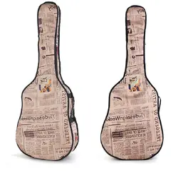 В стиле ретро высокого качества газетного стиля 420D Оксфорд народная гитара сумка защитный чехол для 41 42 дюймов гитара бесплатная доставка