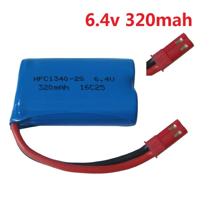 Ewellsold wltoys rc автозапчасти 6,4 V 320mah 500mah 750mah 800mah 1000mah li-po аккумулятор - Цвет: Цвет: желтый