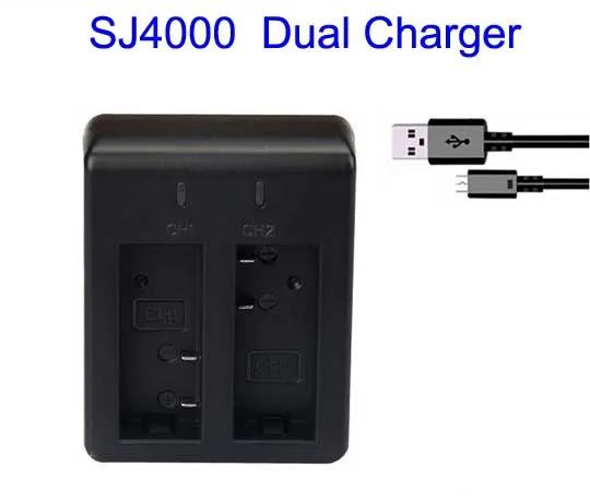 

20Pcs SJCAM SJ4000 SJ5000 SJ6000 Battery Dual Charger Free Shipping