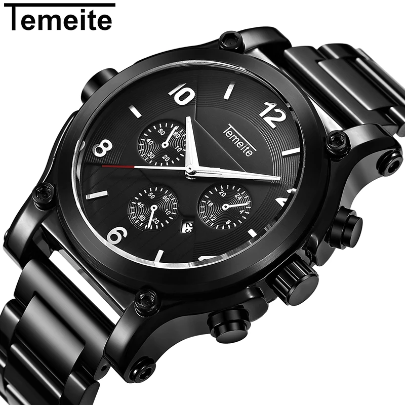 

Relogio Masculino TEMEITE Luxury Brand Analog Sport Fashion Wristwatch Display Date Men's Quartz Watch Business Watches Men Gift