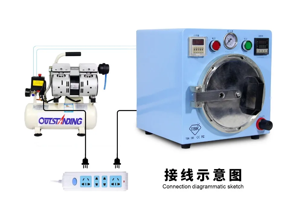 Мини ОСА аппарат для удаления пузырьков 500 Вт Автоматический Воздушный прибор для устранения пузырьков для ремонта lcd TBK-305 220 В/110 В