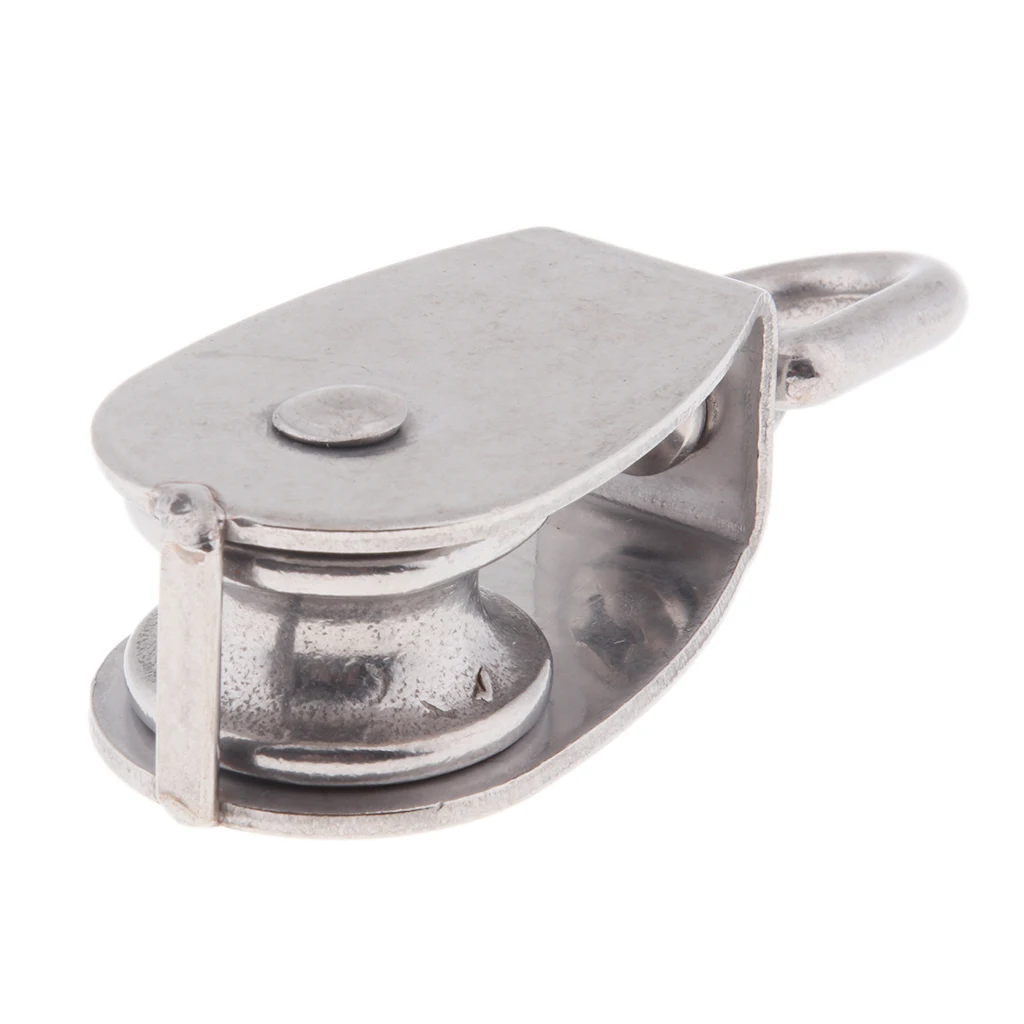 Stainless Steel Single Wheel Swivel Rigging Lifting Wheel Pulley for Wire Rope Lifting Brand New Dragging Pulley Lifting Pulley