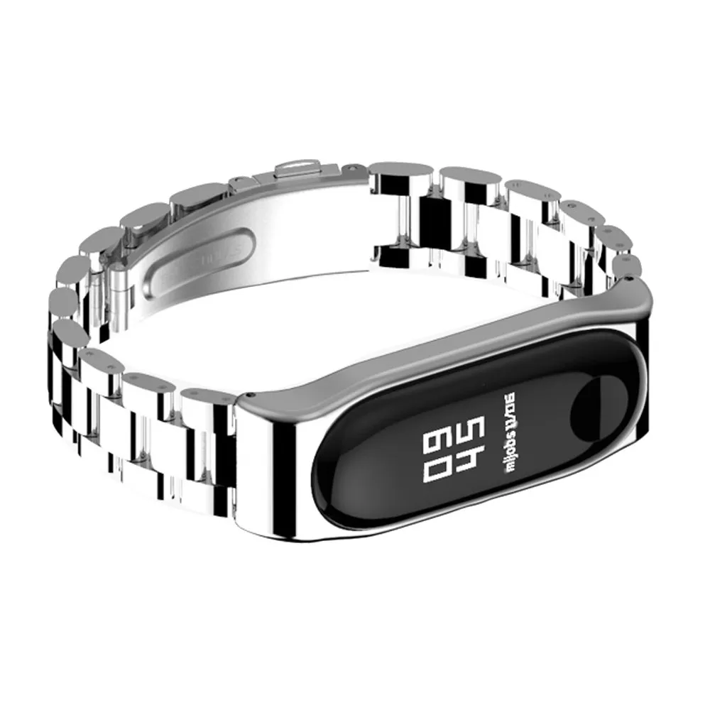 Фитнес-браслет роскошный ремешок из нержавеющей стали сменный Браслет ремешок для Xiao Mi Band 3 беспроводные устройства умные часы