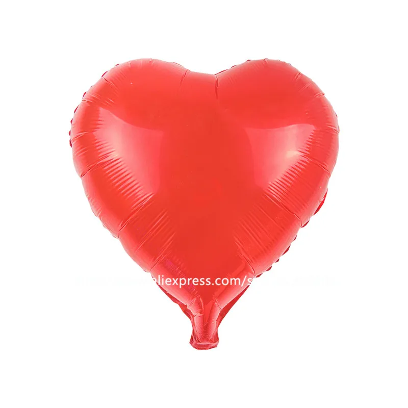 25 шт./лот 18 дюймов чистые цветные воздушные шары сердце любовь воздушный шарик из алюминиевой фольги шары для украшения свадьбы игрушка