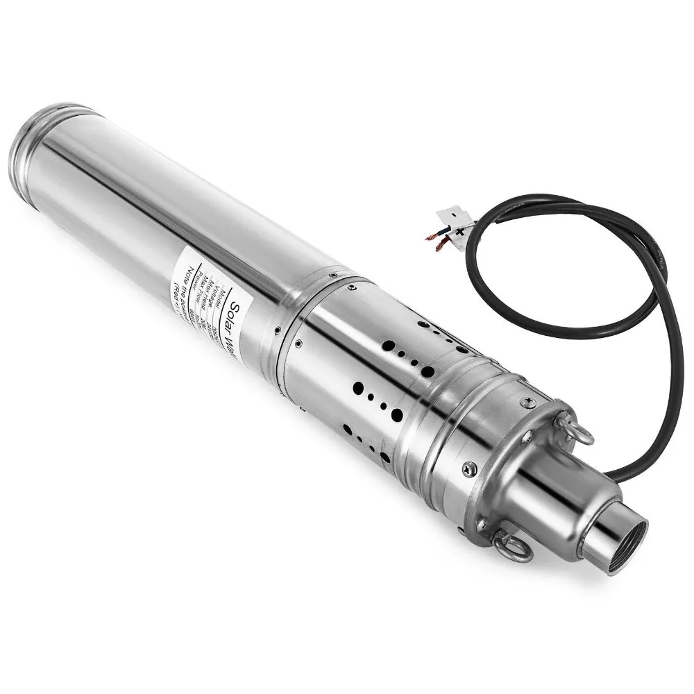 DC 48V Solar Deep Well Screw Submersible Water Pump 700W,Stainless Steel,3.5/'/'