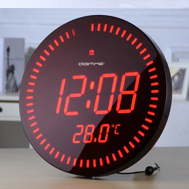 Buy LED Electronic Wall Clock Modern Design with Alarm