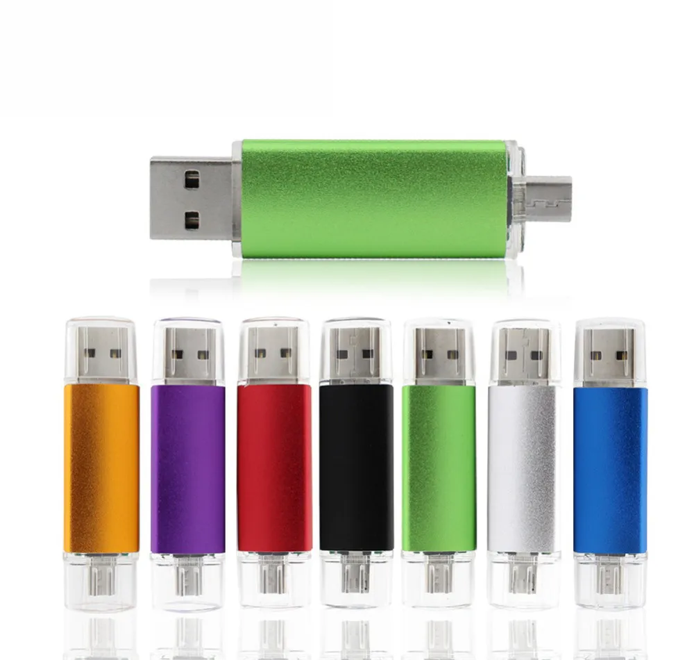 Colorful OTG USB Flash pendrive 128GB 64GB 32GB Pen drive Micro USB 8GB 16GB USB Flash Drive For Computer/Android Phone