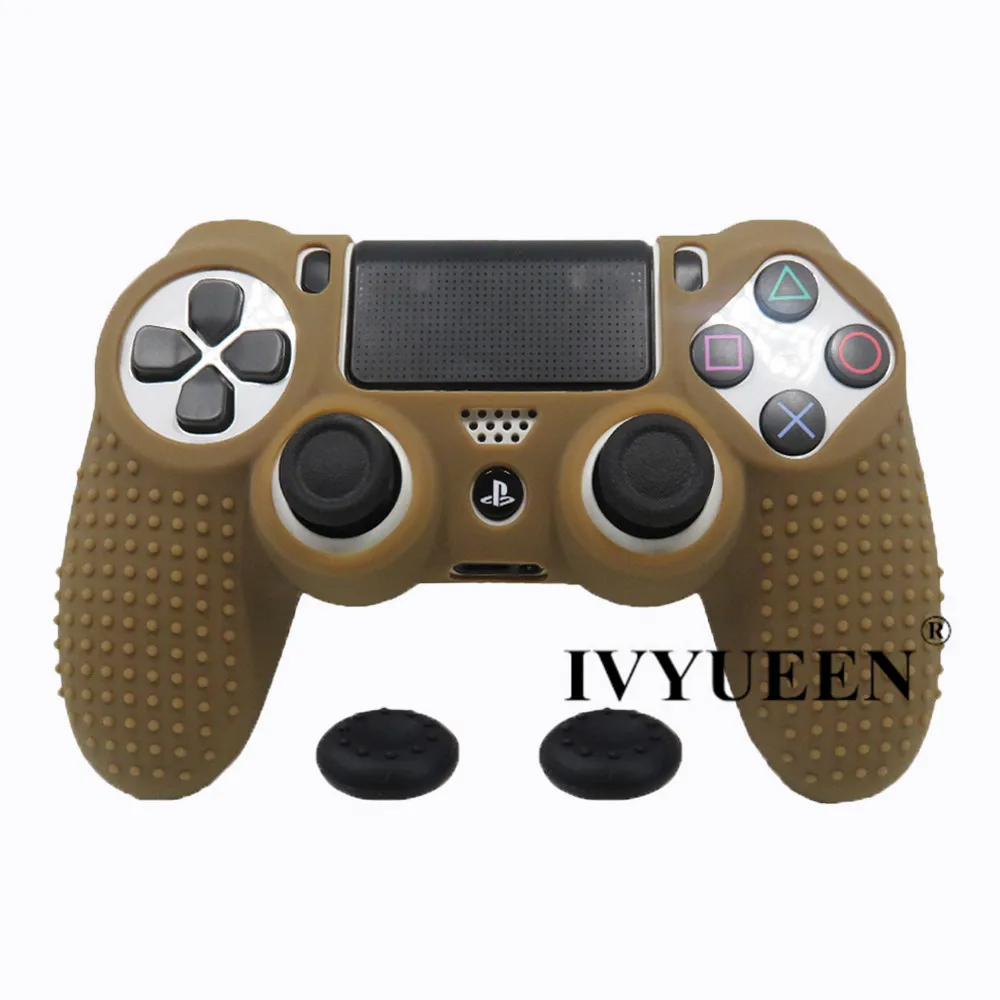 IVYUEEN для sony playstation 4 Dualshock 4 PS4 Pro Slim контроллер силиконовый чехол защитная кожа и аналоговые ручки