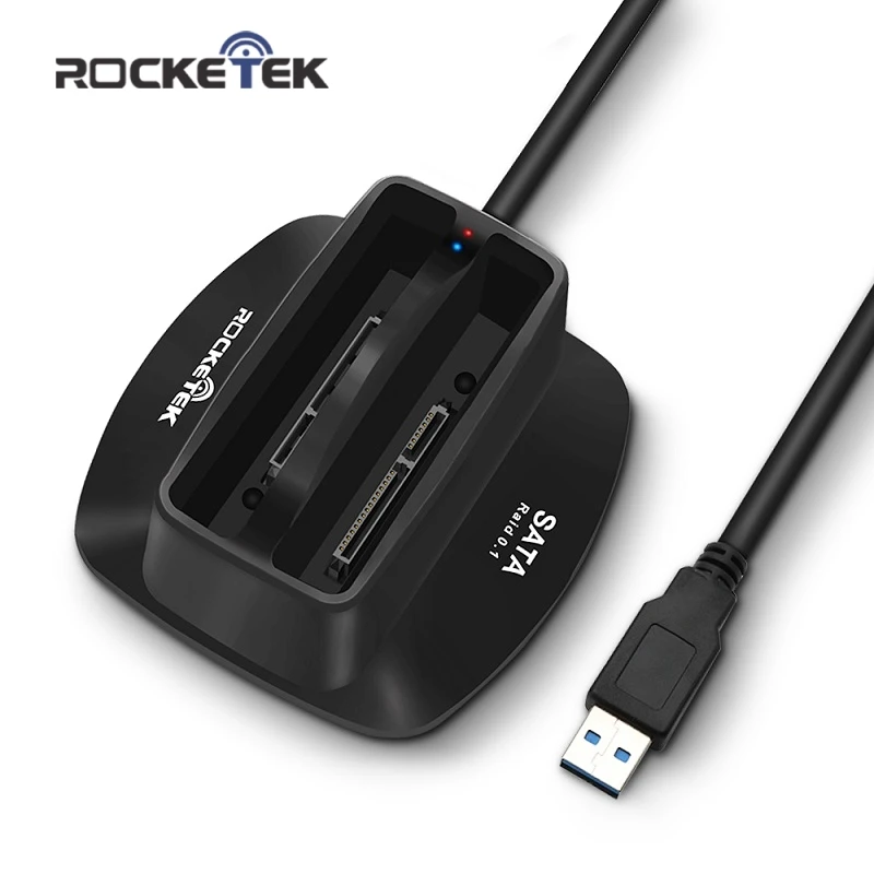 

Rocketek same time read 2 Hard Drive USB 3.0 to SATA Adapter Support UASP SATA I II III for 2.5 HDD and SSD External Hard Drive