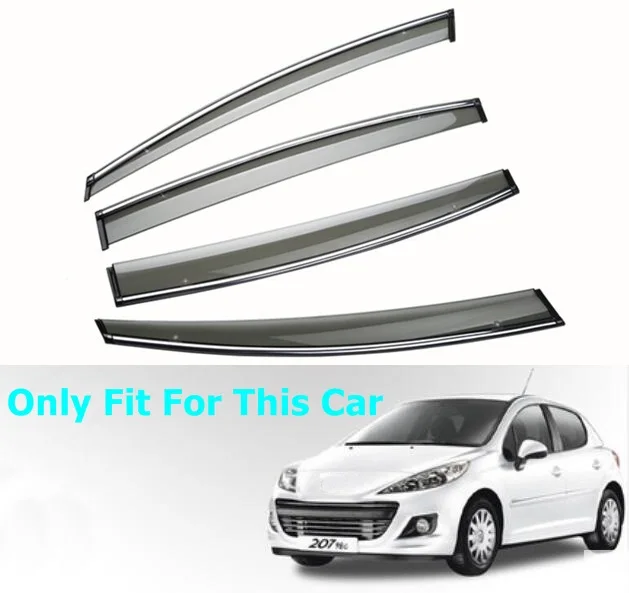 

Car Window Cover Visor Sun Rain Wind Deflector Awning Shield ABS For Peugeot 301 2014-2017