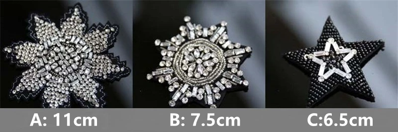Large 11cm snowflake beads anise star patches DIY applique for winter clothes shoes bags decoration sew on beads parches