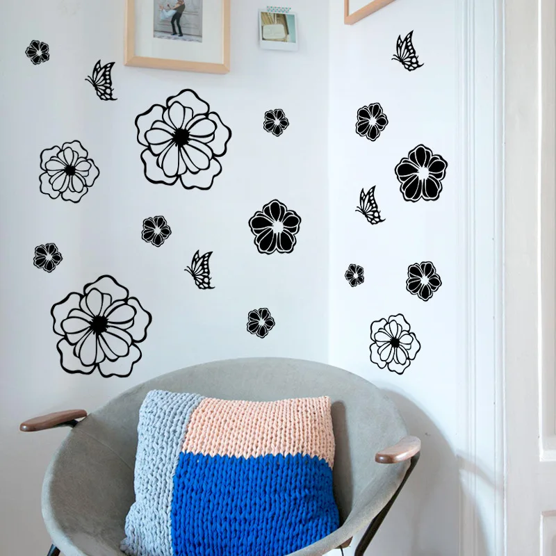 3D Wall Sticker Refrigerator butterfly Stickers For Home DIY Wall Art Decal Wallpapers PVC Self Adhesive Sticker For Kids Room