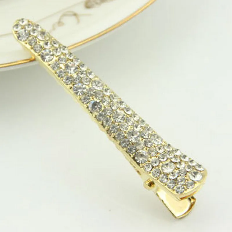 1Pcs Bling Crystal Hairpins Hair Clip Headwear for Women Girls Rhinestone Pins Barrette Styling Tools Accessories 4Colors