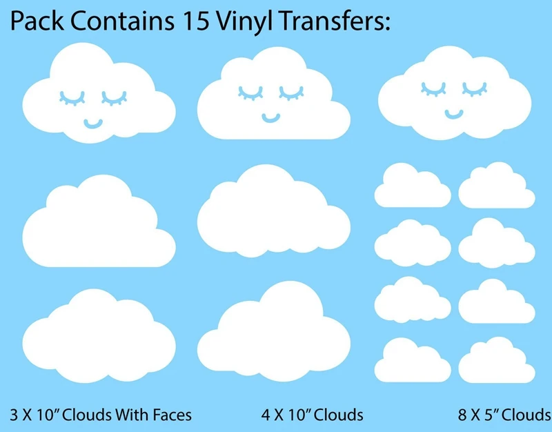 DIY Cute Clouds Decals Baby Room Wall Decor_