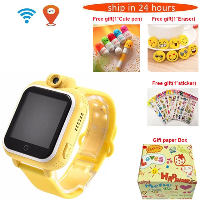 720P камера детские наручные часы Q730 JM13 3g GPRS gps трекер Смарт часы детские часы с камерой для IOS Android PhonePK Q50 - Цвет: orange package 1